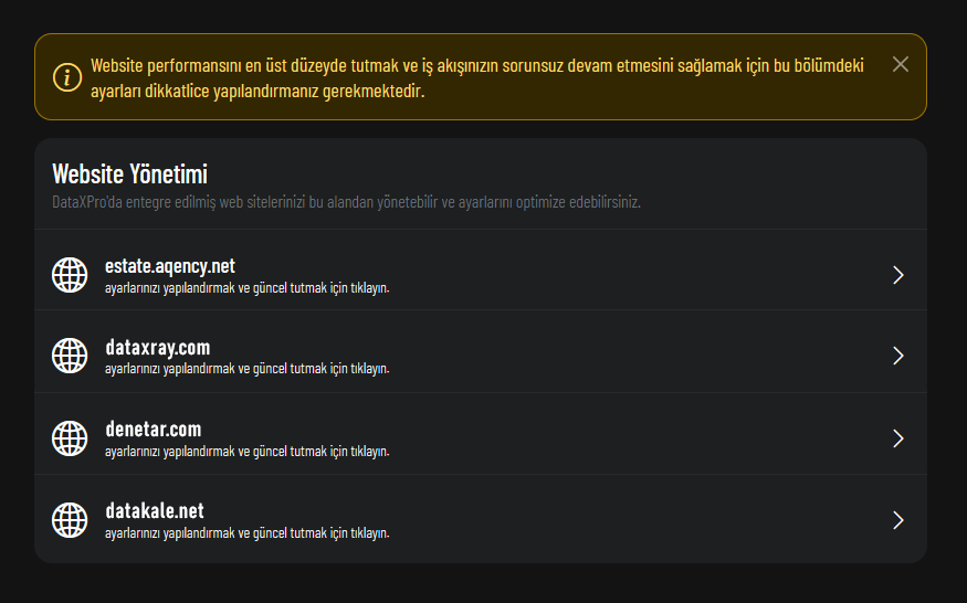 Tek Panelden Yönetim
